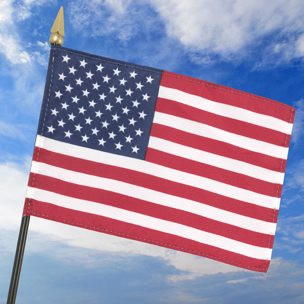Global Flags Unlimited US E Gloss Stick Flag 12"x18" 200055